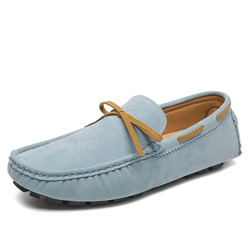 Hnzxzm Sky Blue Men Leisure Moccasins Loafers Fashion Italy England Gentleman Casual Walking Shoes Large Size 35-48 Moccasin