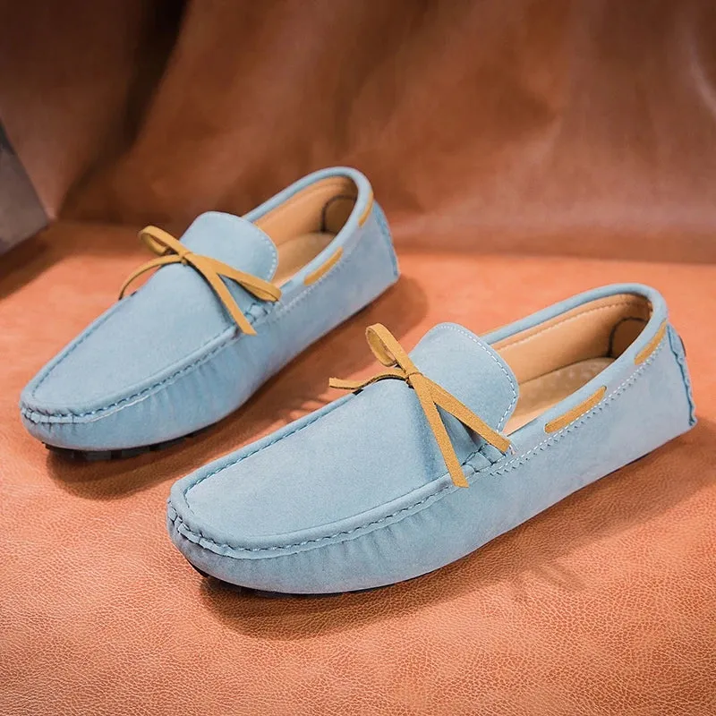 Hnzxzm Sky Blue Men Leisure Moccasins Loafers Fashion Italy England Gentleman Casual Walking Shoes Large Size 35-48 Moccasin