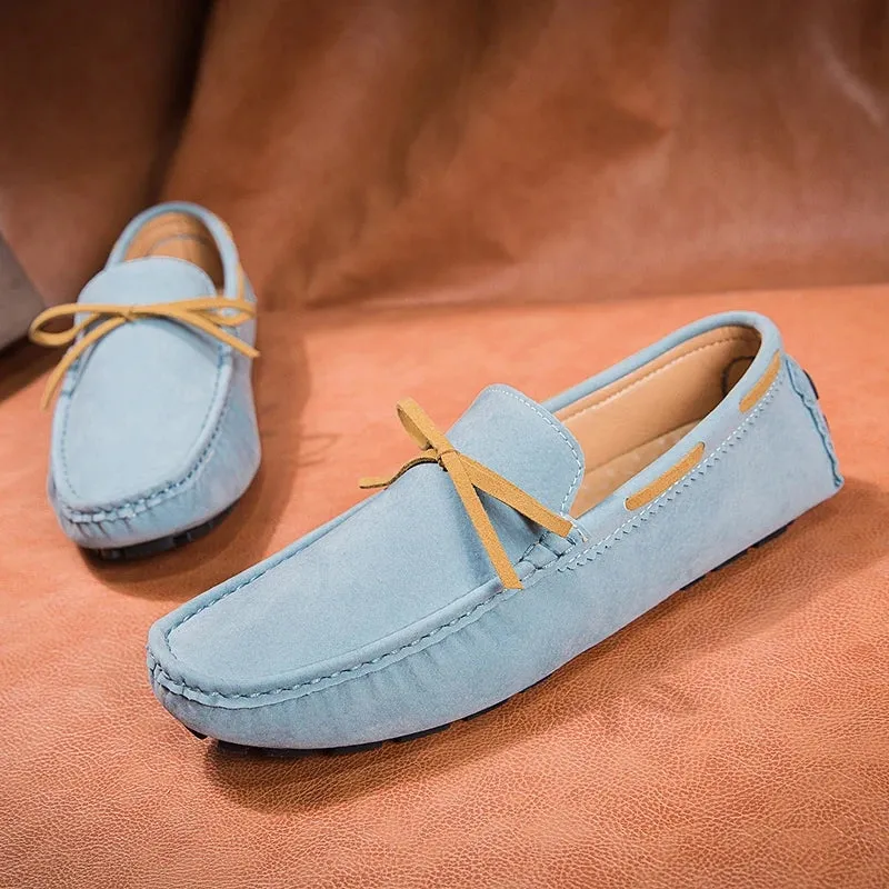 Hnzxzm Sky Blue Men Leisure Moccasins Loafers Fashion Italy England Gentleman Casual Walking Shoes Large Size 35-48 Moccasin