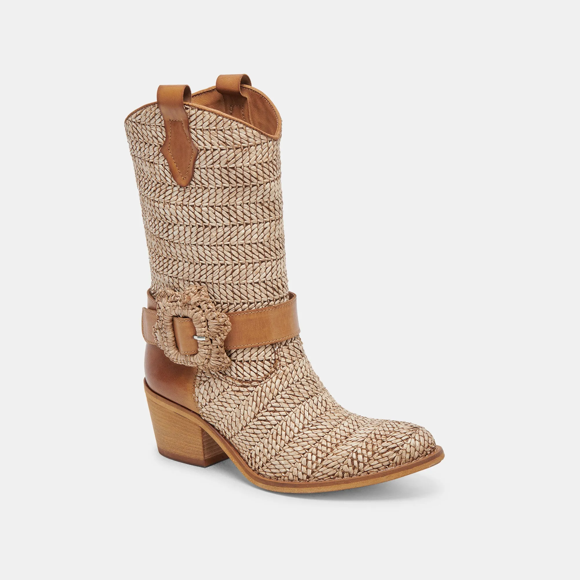 HOSS BOOTS BROWN MULTI RAFFIA