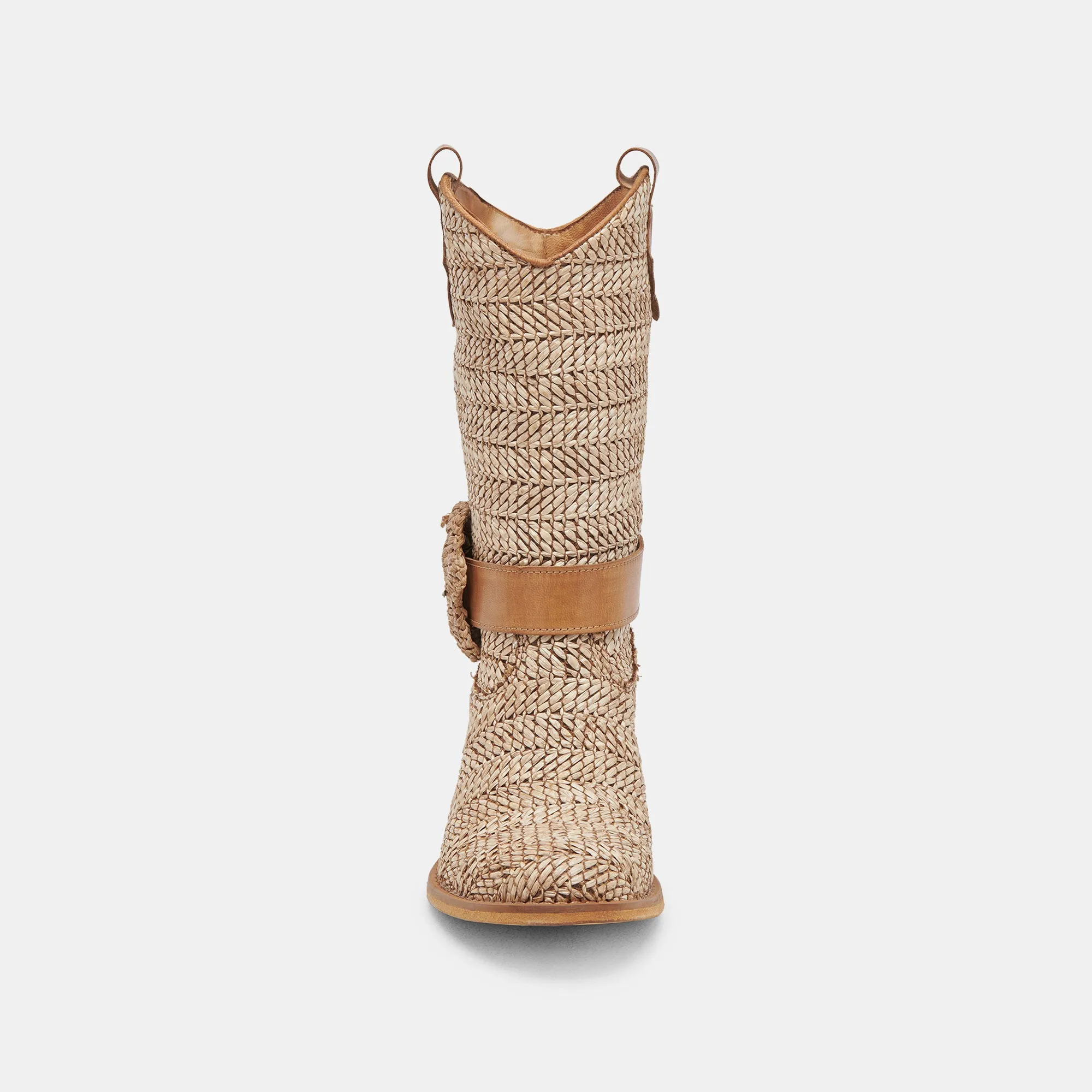 HOSS BOOTS BROWN MULTI RAFFIA