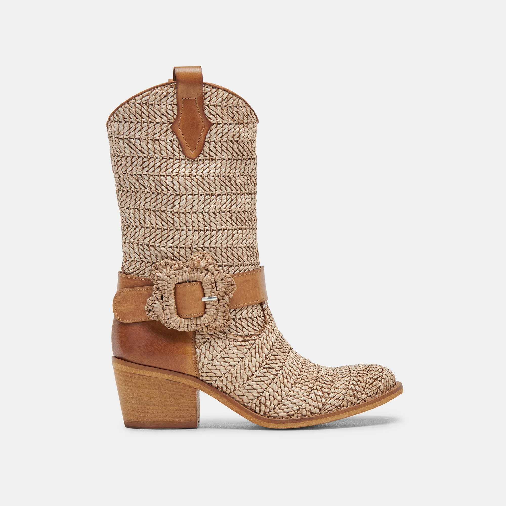 HOSS BOOTS BROWN MULTI RAFFIA