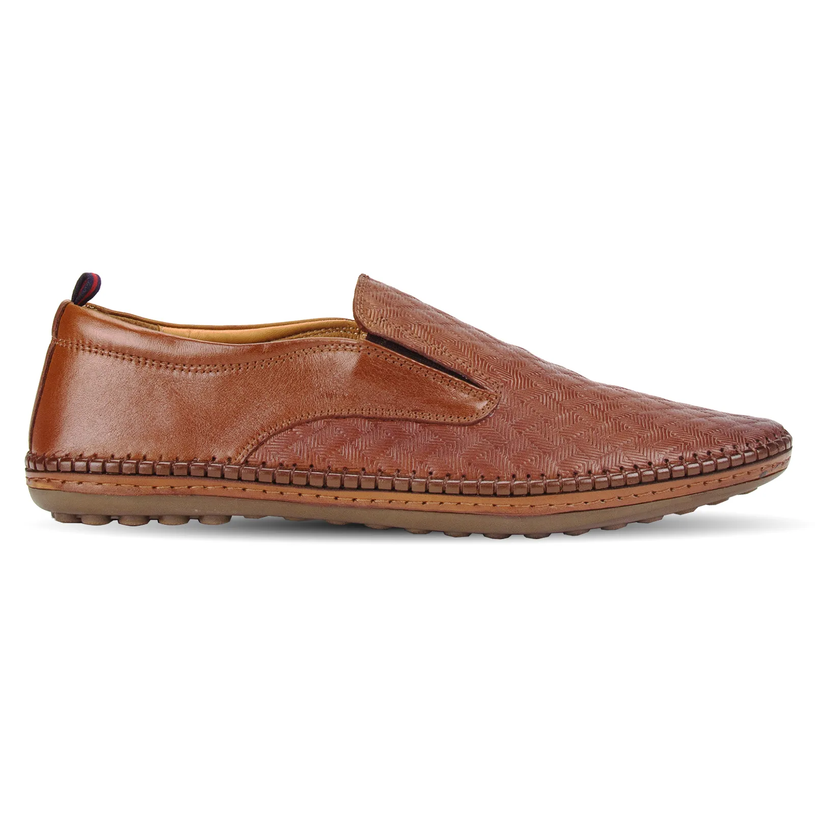 Jim Men's Textured leather casual Moccasin