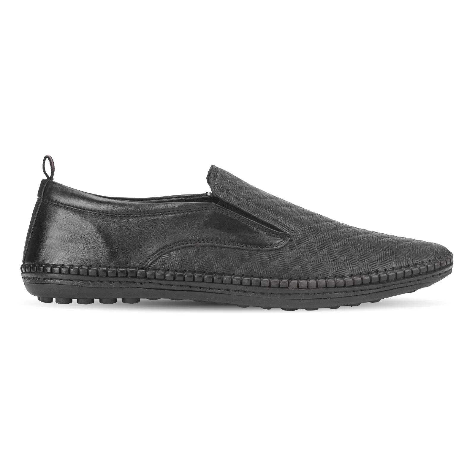 Jim Men's Textured leather casual Moccasin