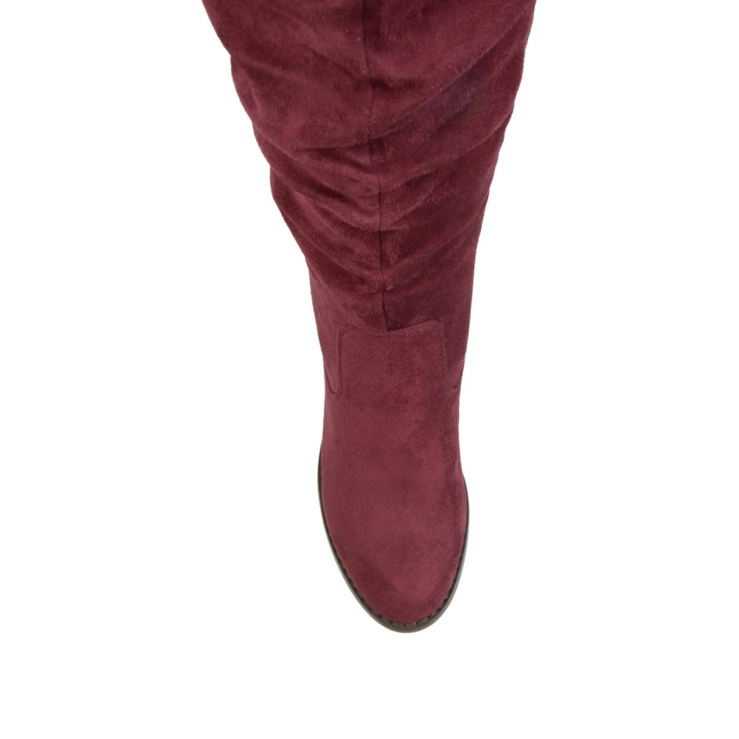 KAISON THIGH HIGH BOOTS IN FAUX SUEDE