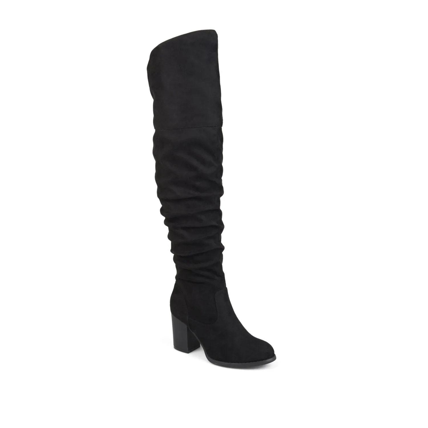 KAISON THIGH HIGH BOOTS IN FAUX SUEDE