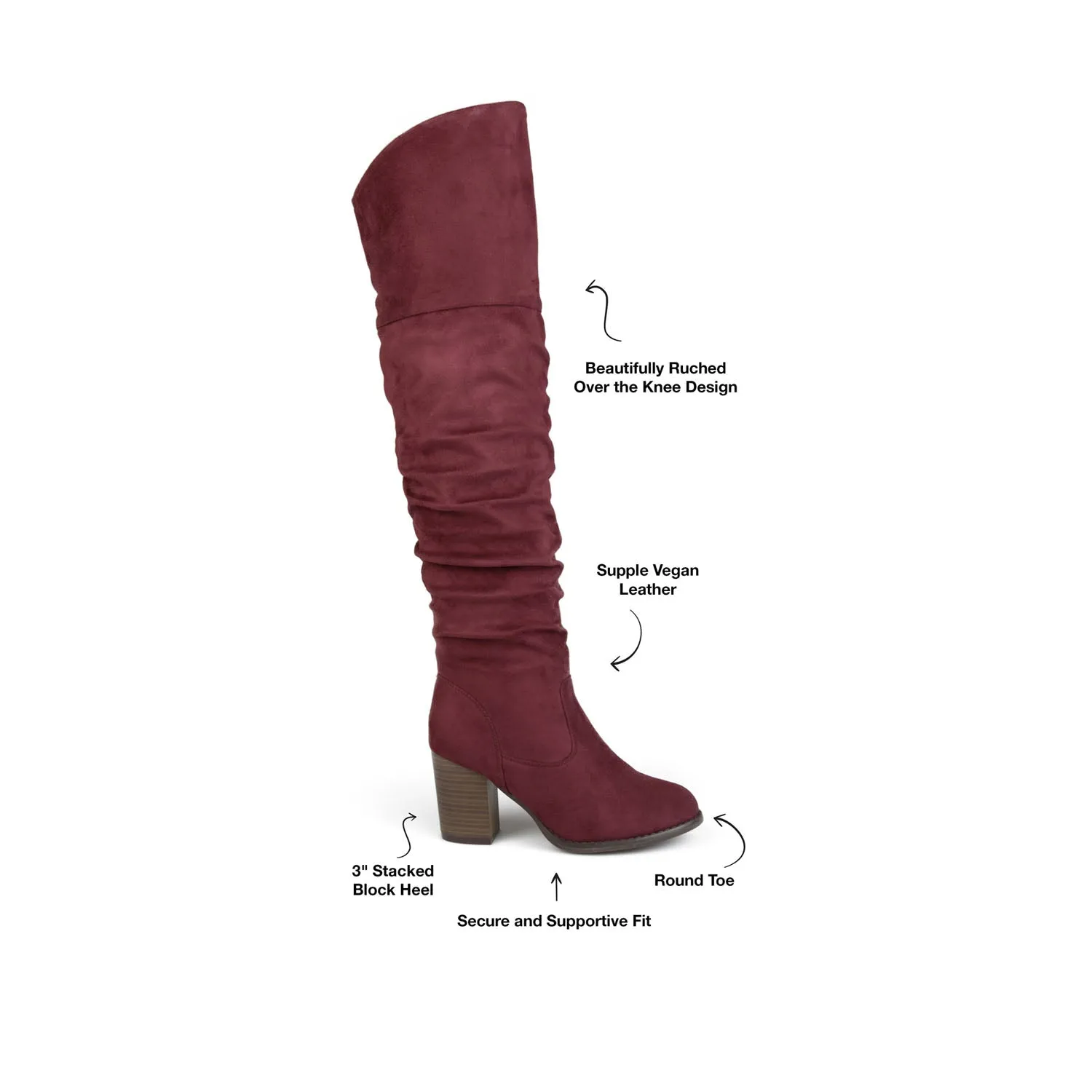 KAISON THIGH HIGH BOOTS IN FAUX SUEDE