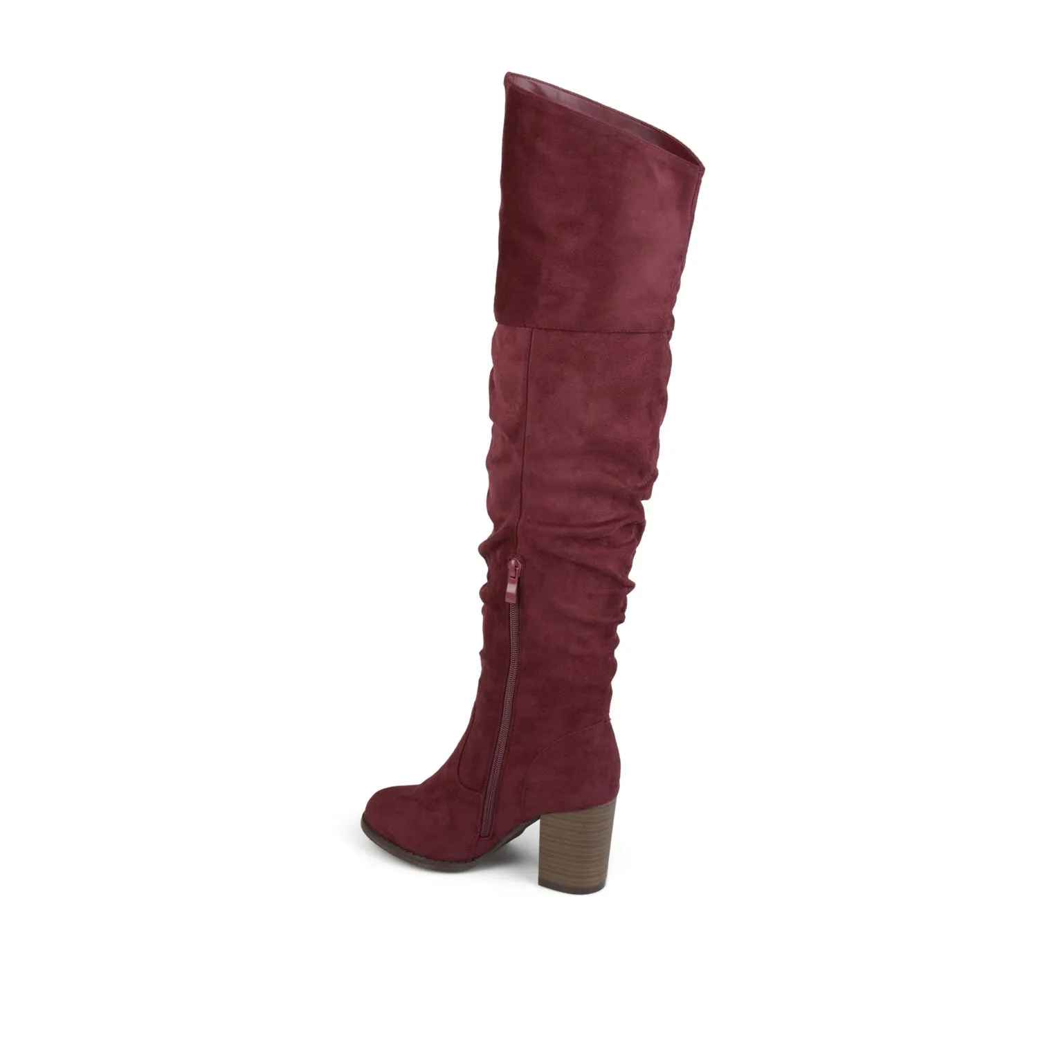 KAISON THIGH HIGH BOOTS IN FAUX SUEDE