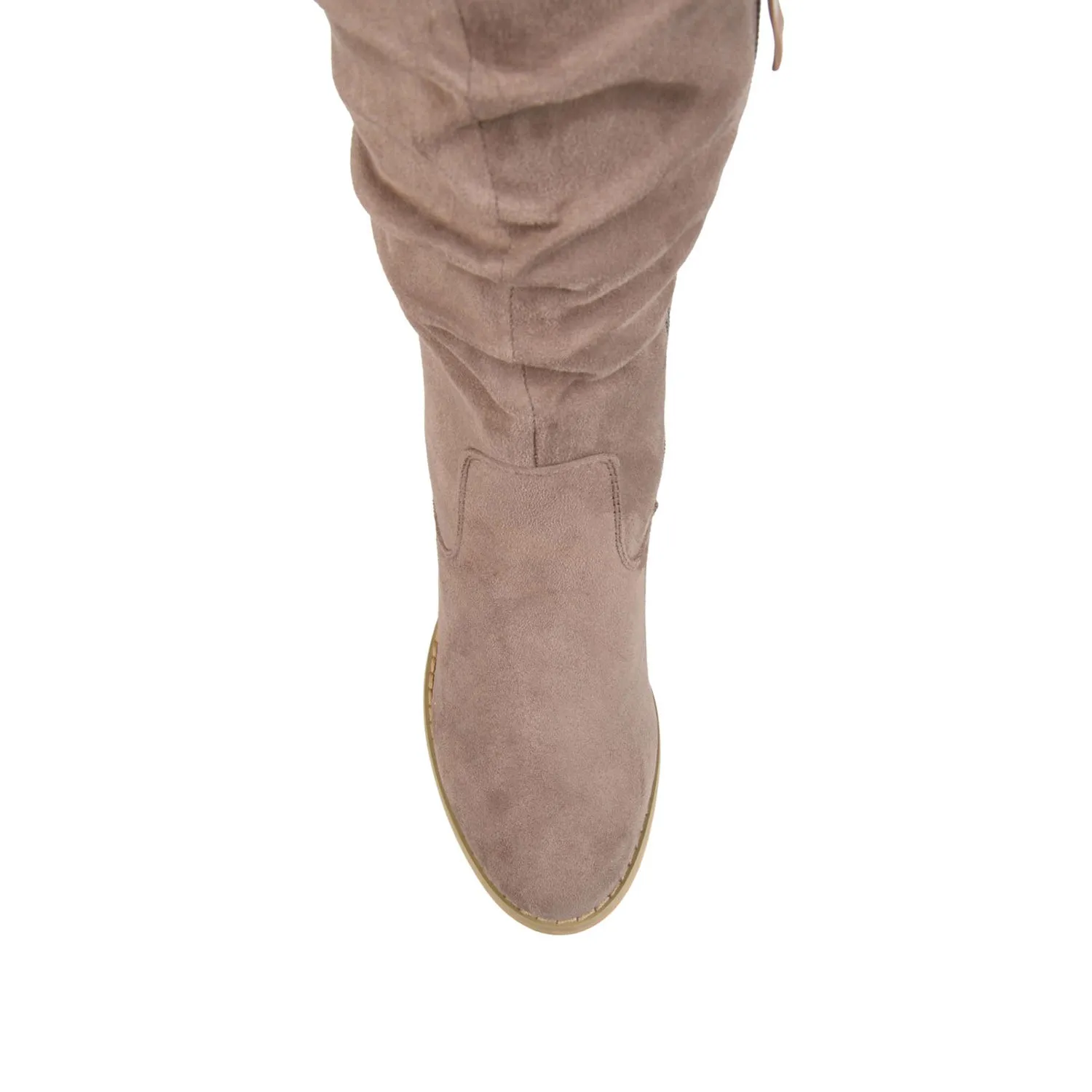 KAISON THIGH HIGH BOOTS IN FAUX SUEDE