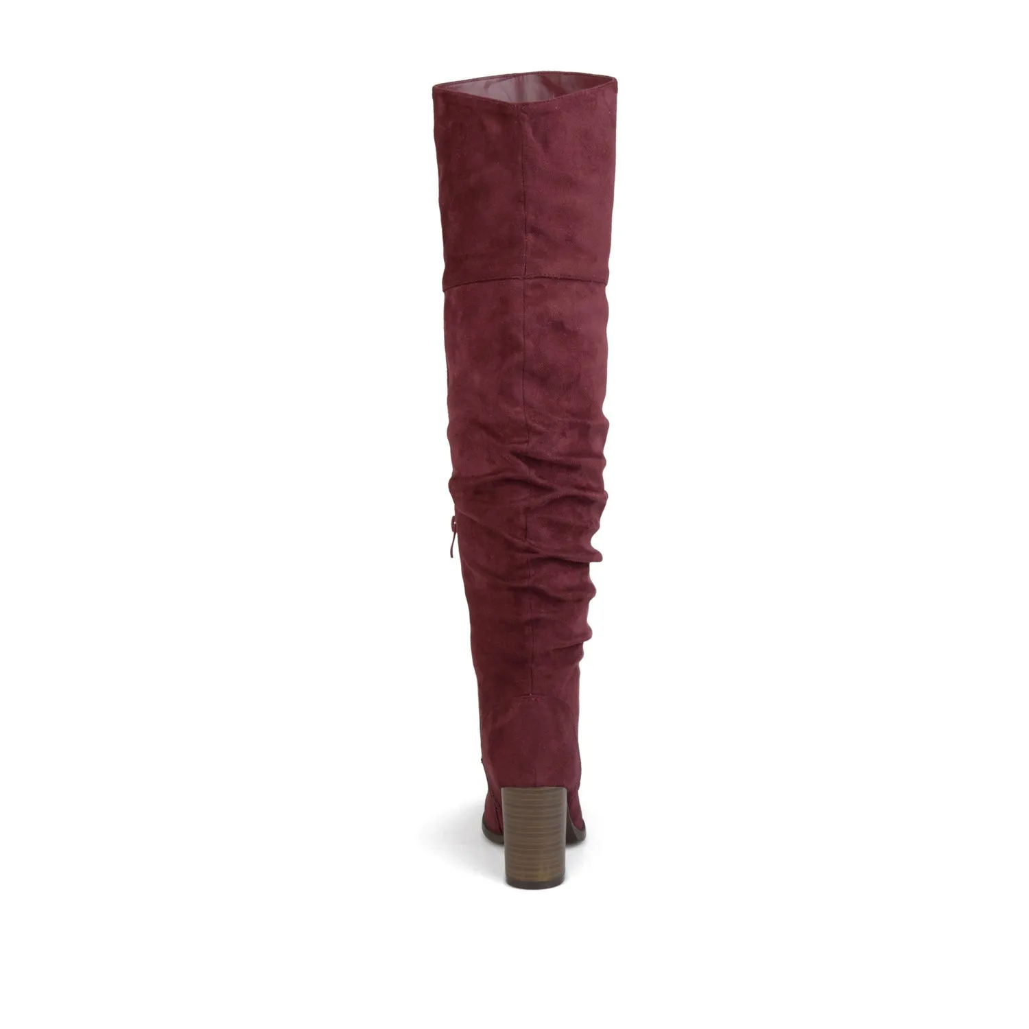 KAISON THIGH HIGH BOOTS IN FAUX SUEDE