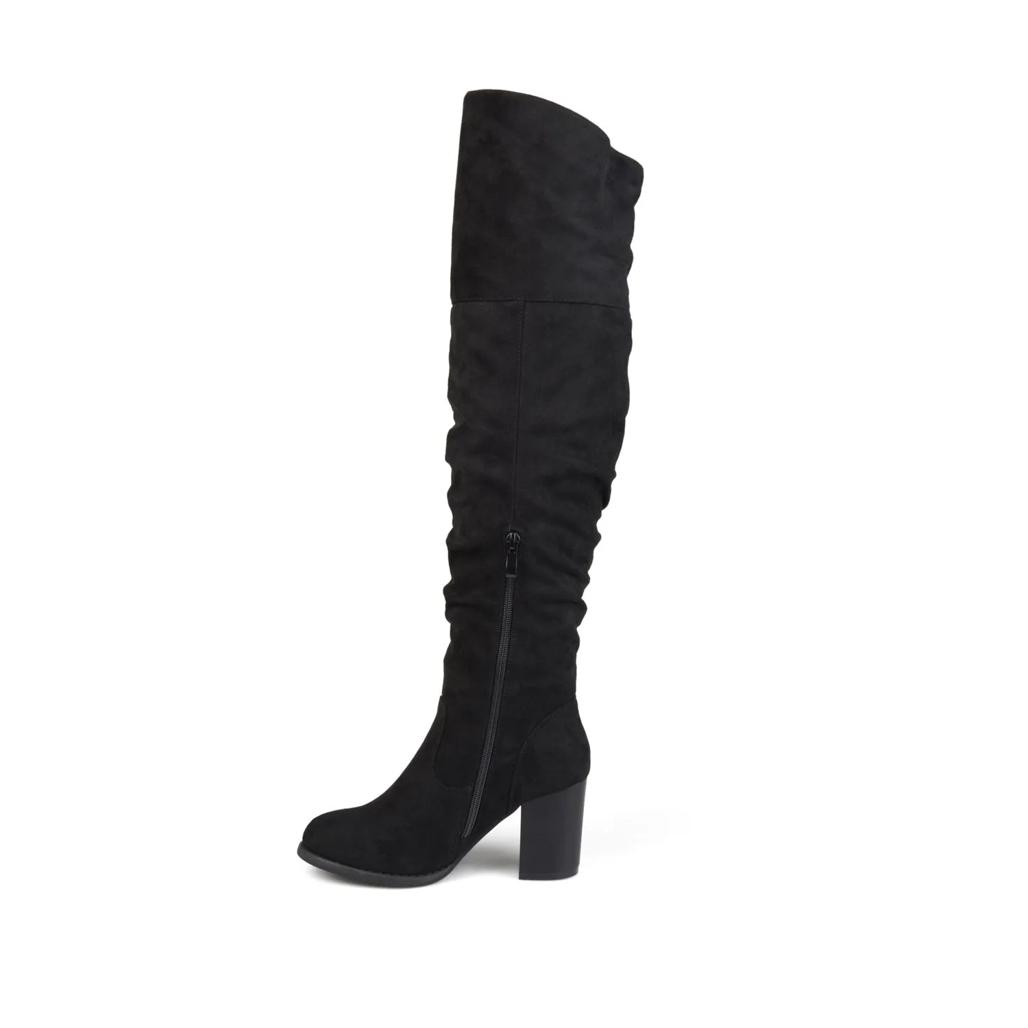 KAISON THIGH HIGH BOOTS IN FAUX SUEDE