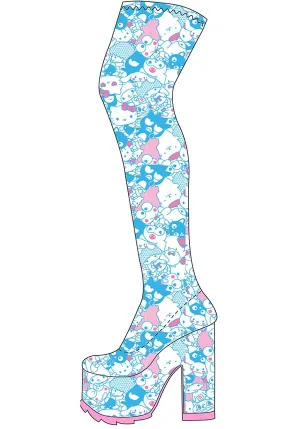 Labyrinth Hello Kitty [Pastel] | PLATFORM BOOTS [PREORDER]