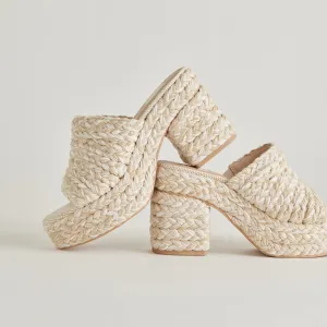 LADY HEELS IVORY MULTI WOVEN