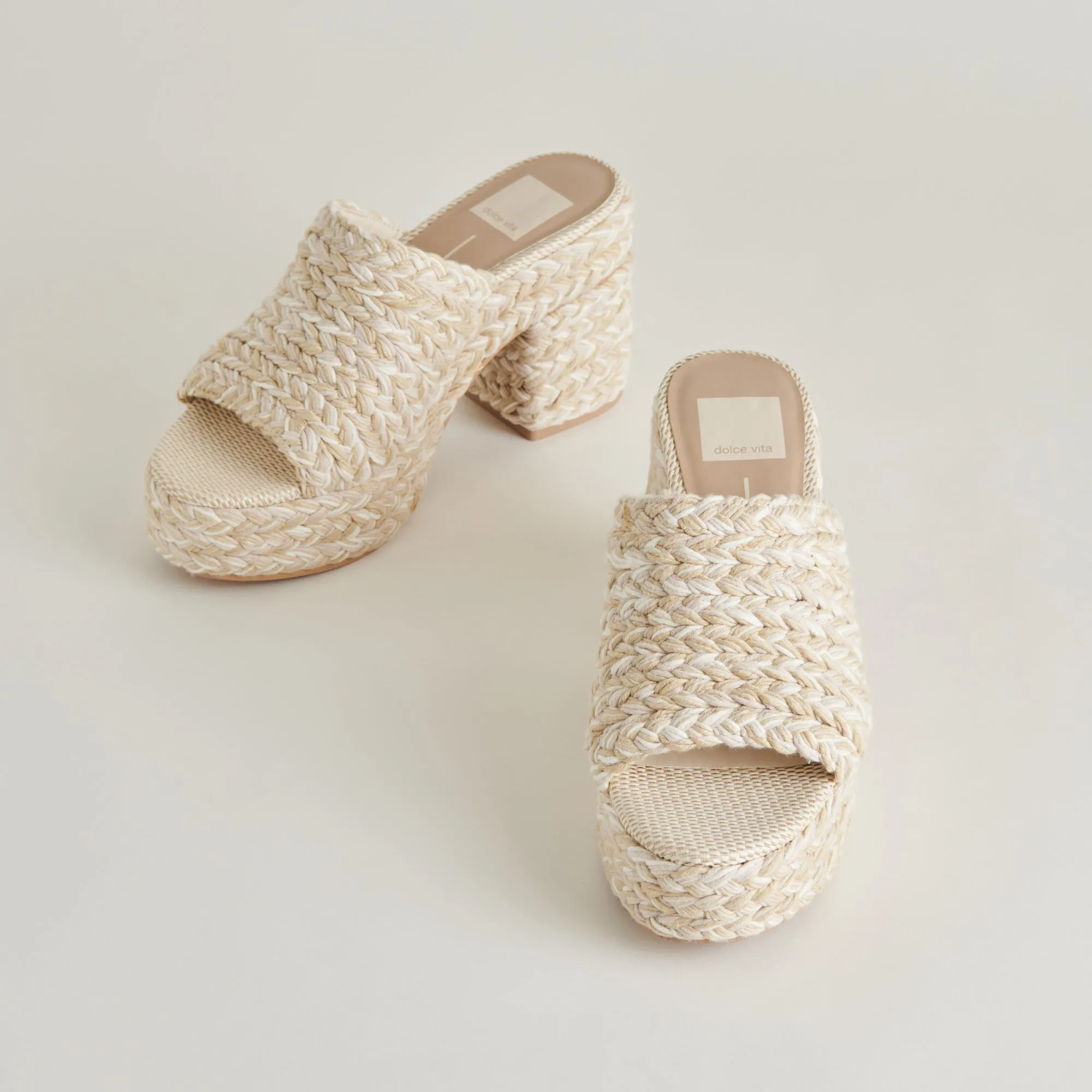 LADY HEELS IVORY MULTI WOVEN