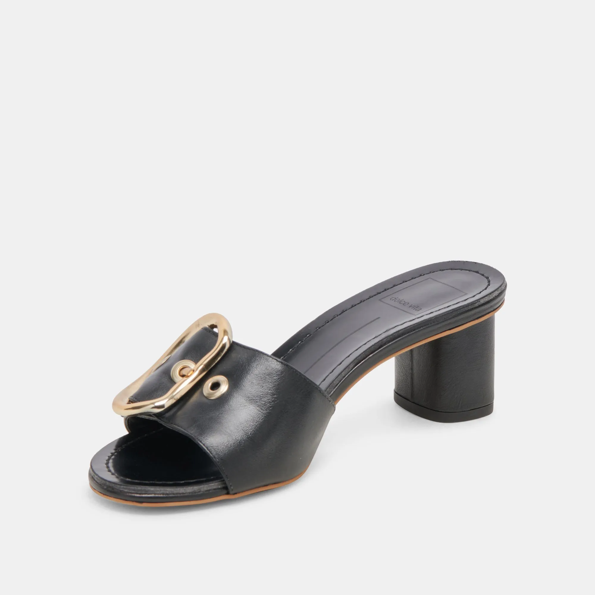 LAIKA HEELS BLACK LEATHER