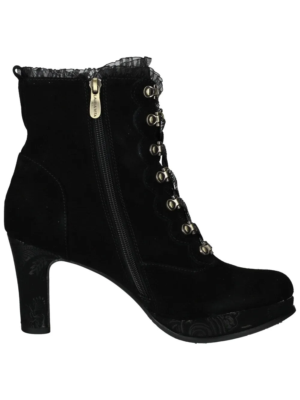 Laura Vita lace-up ankle boots, black