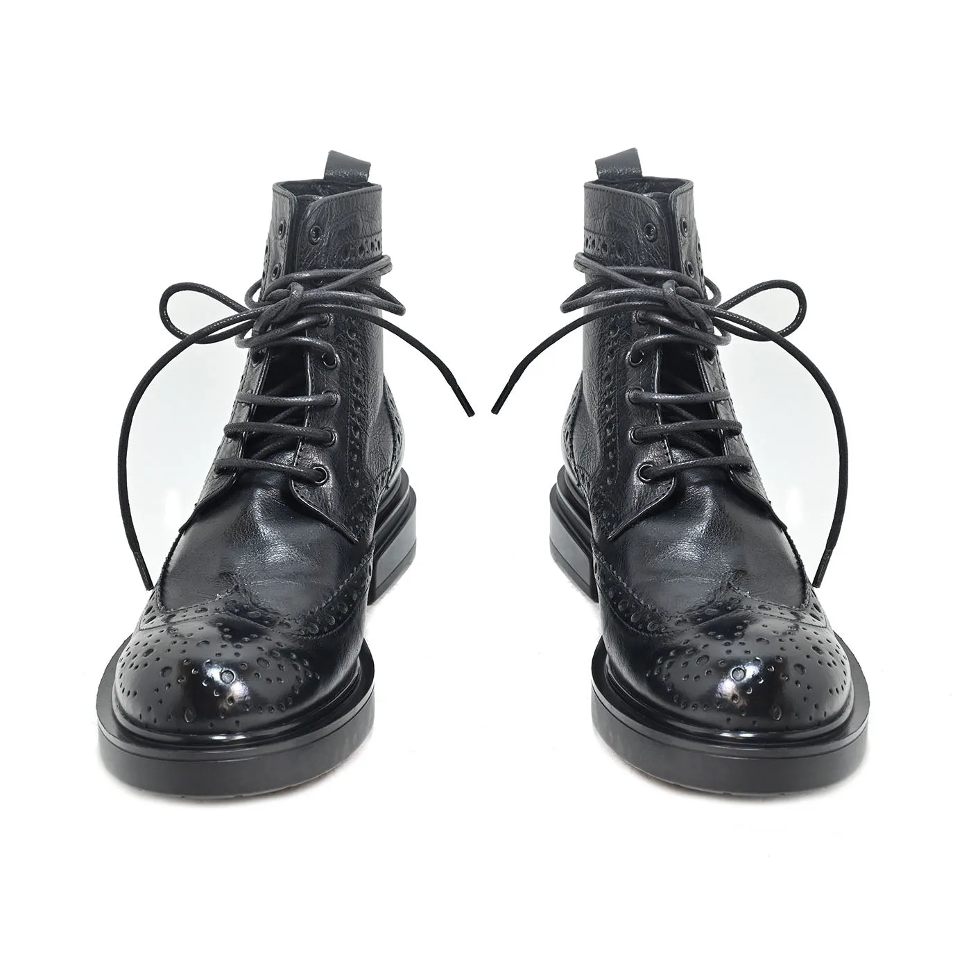 LELA 02 - lace-up ankle boots leather BLACK