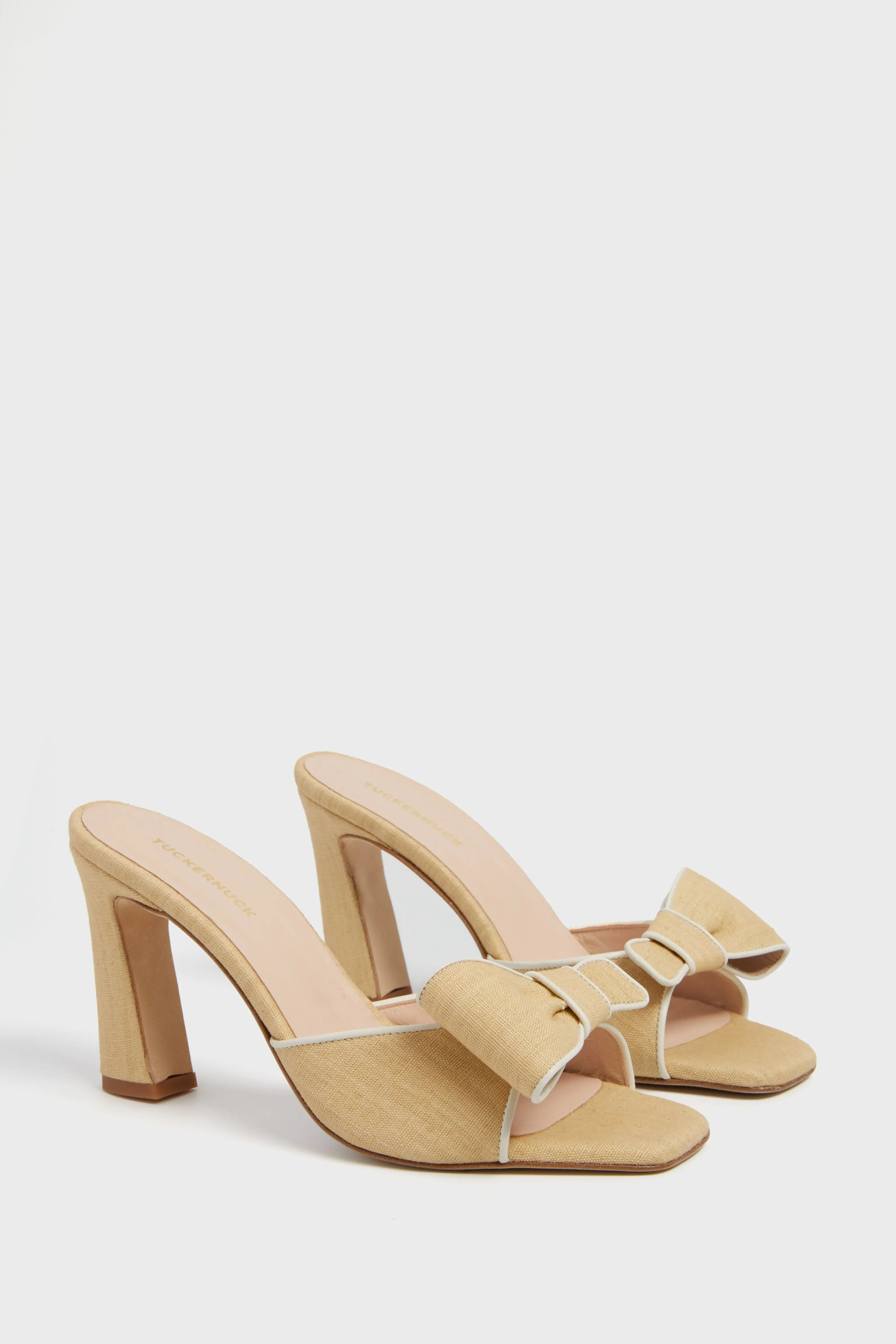 Linen Bow Sadie Heels