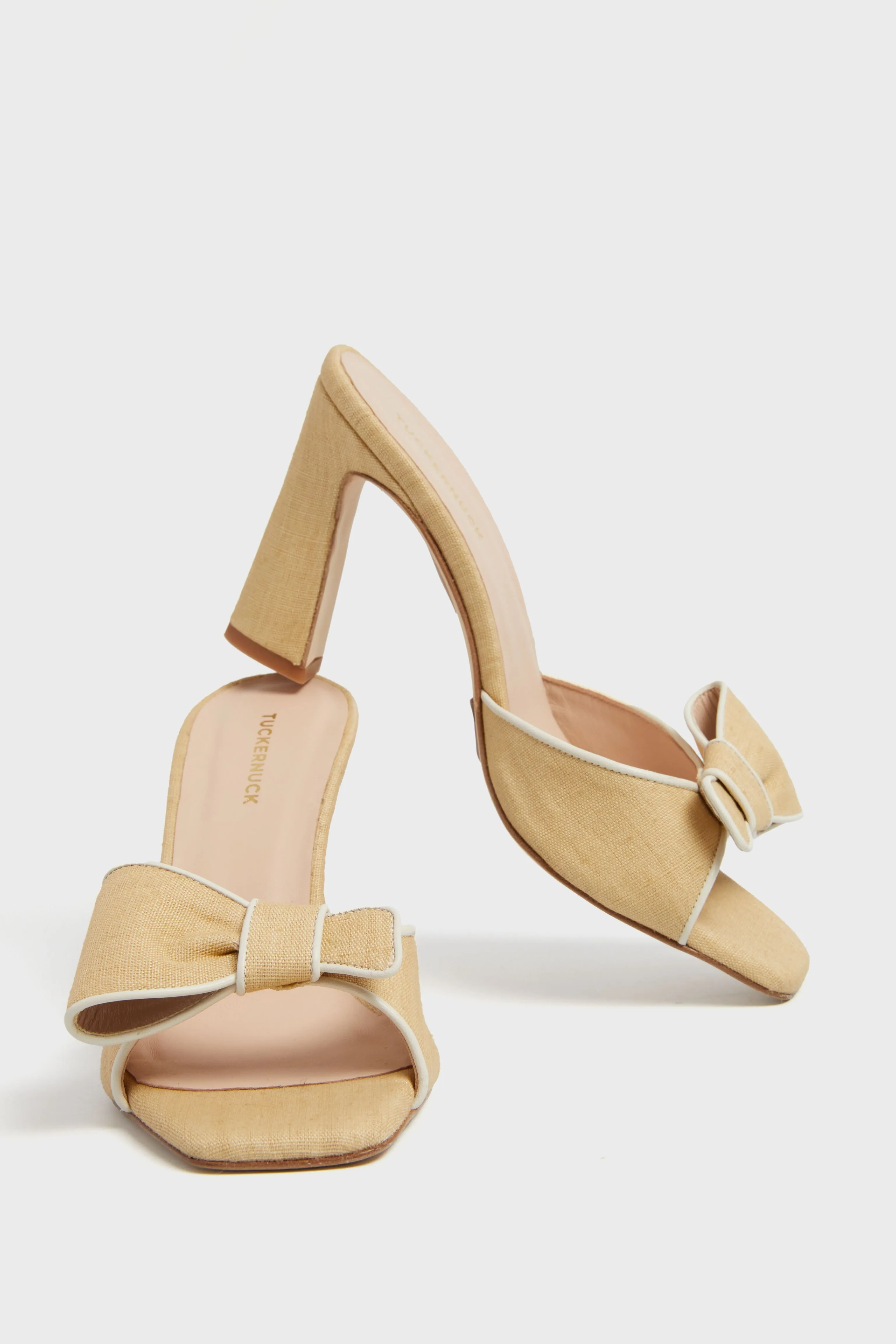 Linen Bow Sadie Heels