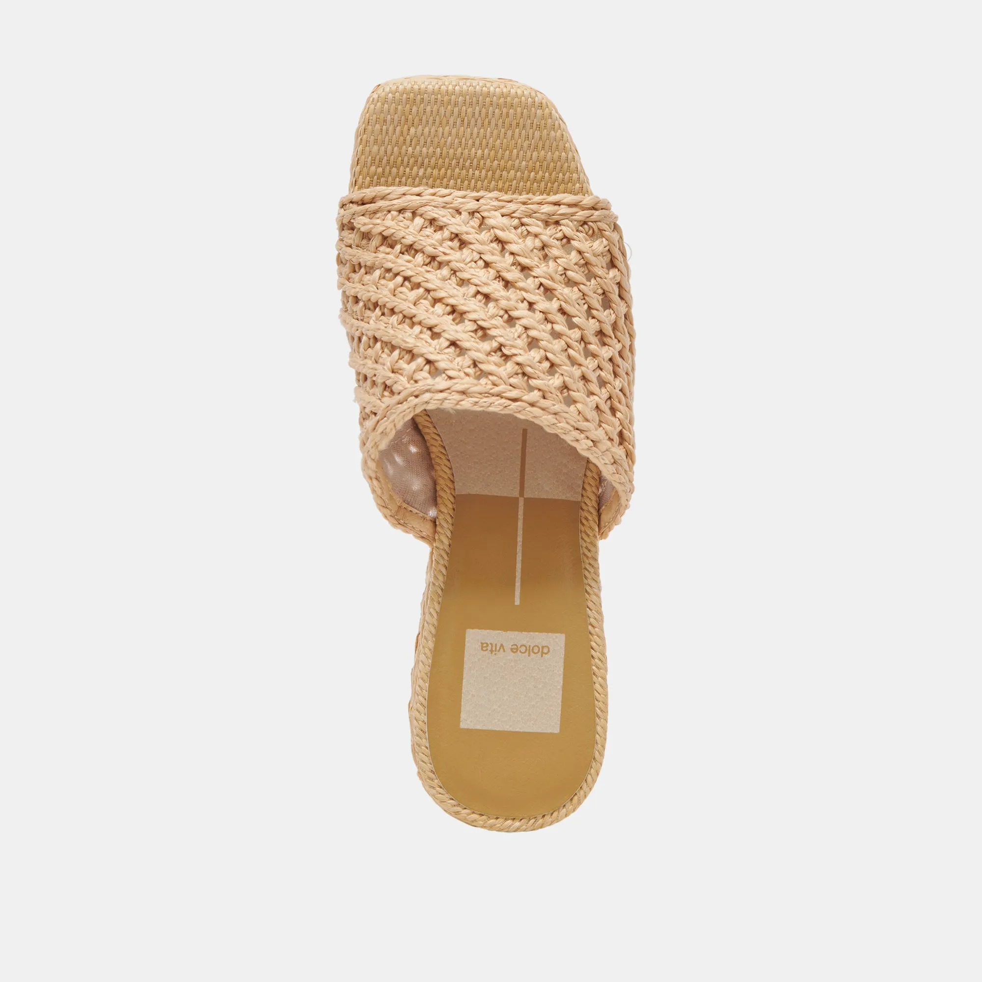 LISHA HEELS LT NATURAL RAFFIA