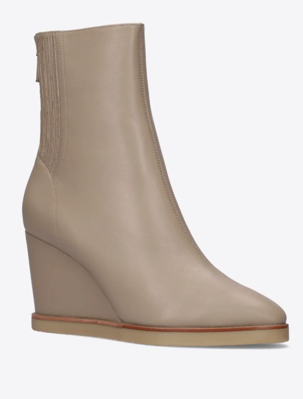 Lola Cruz Clay Leather Wedge Ankle Boot