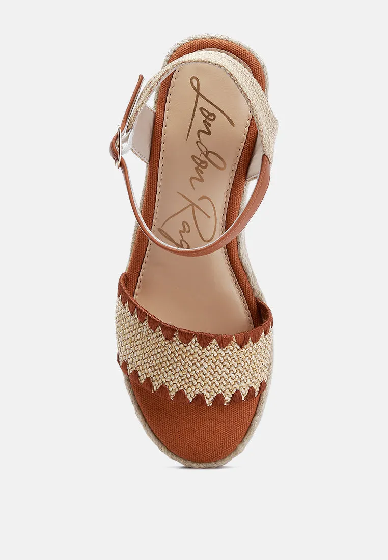 Lucas Raffia Wedge Heel Espadrilles