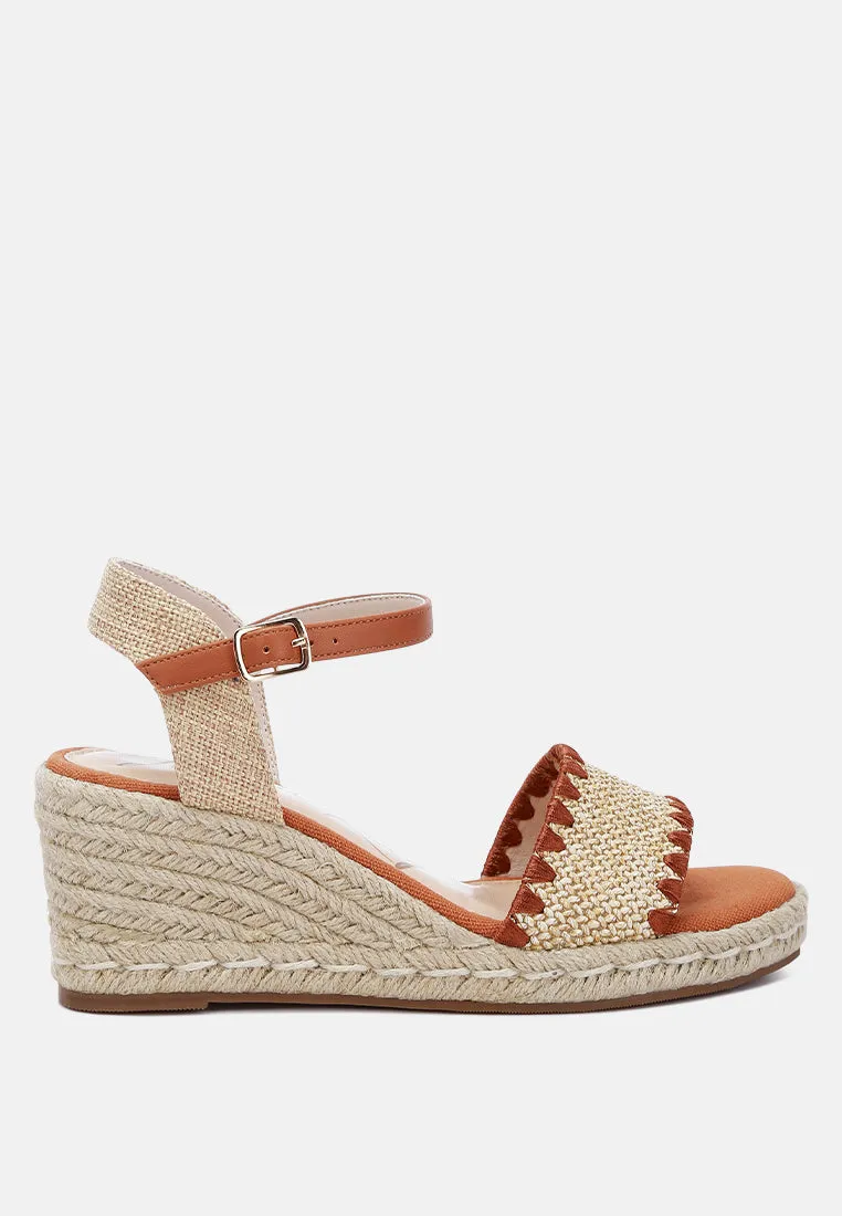 Lucas Raffia Wedge Heel Espadrilles