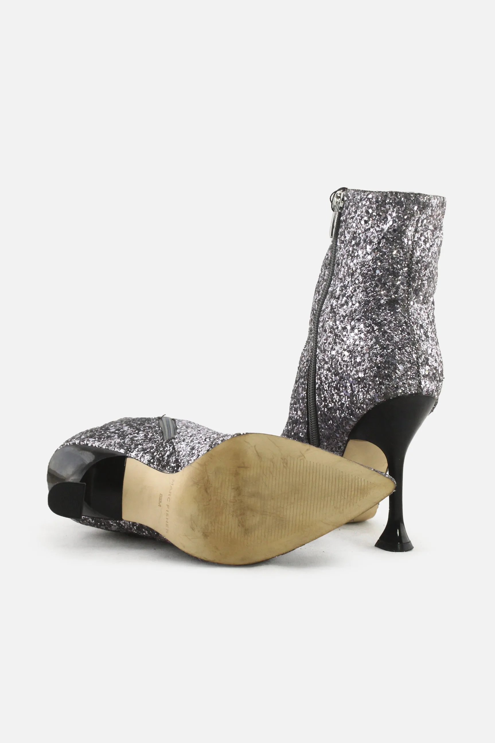 Marc Fisher Zipper Spool Heels Ankle Boots | Textile