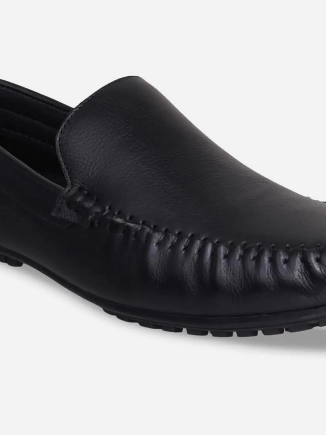 Men's Black Moc Toe Formal Loafer (ID1041)