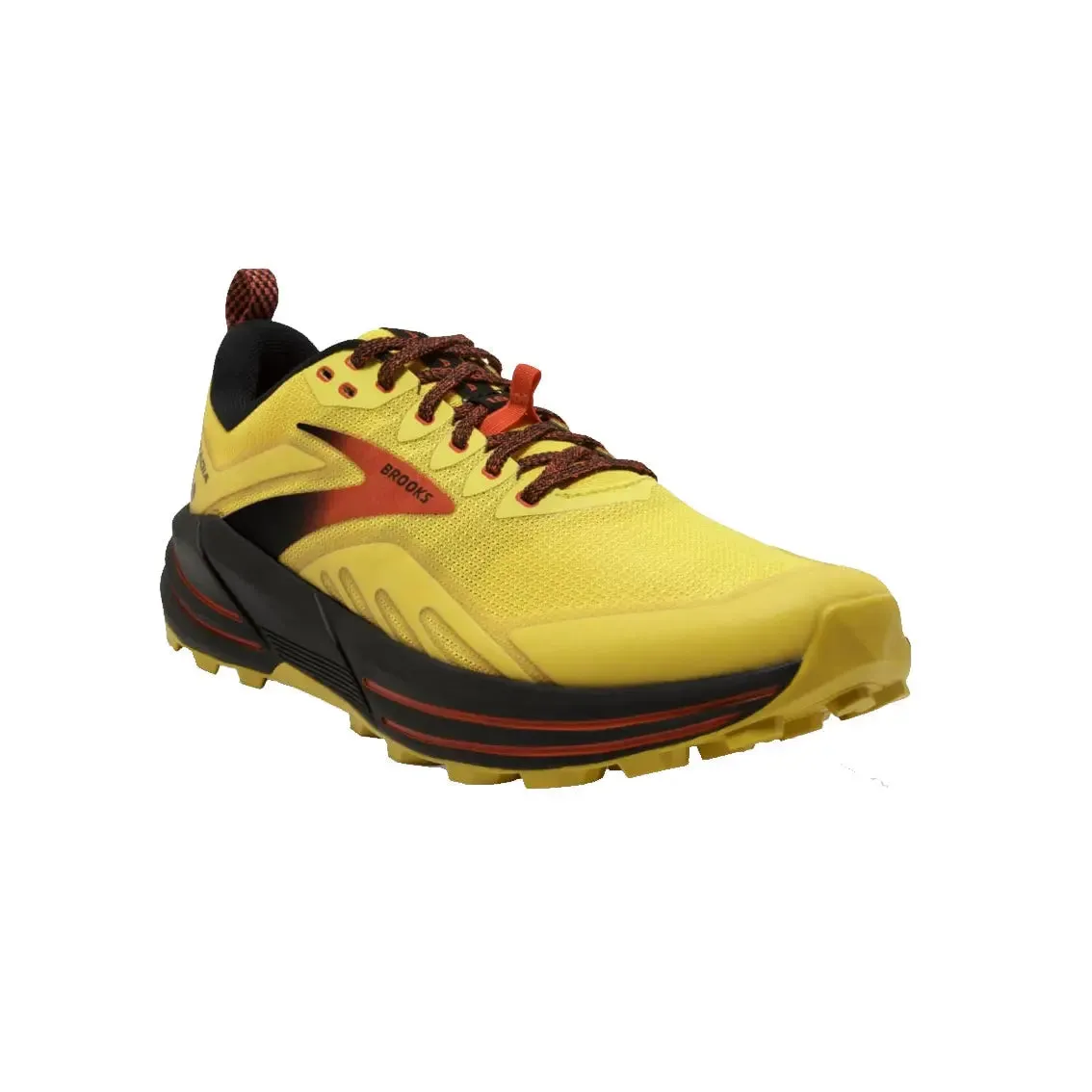 Mens Brooks Cascadia 16 - Yellow / Black / Grenadine