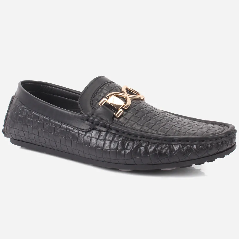 Mens "IFRAHIM" Slip-on Decorated Moccasins Shoes