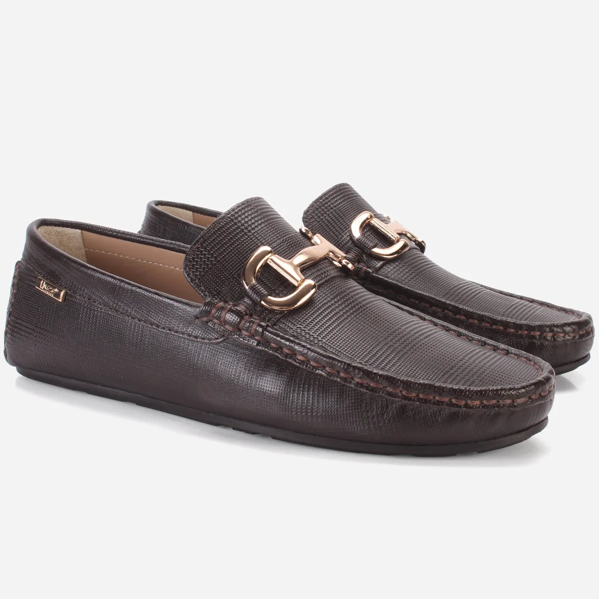 Men's "VERIX" Leather Buckled Moccasins Shoes