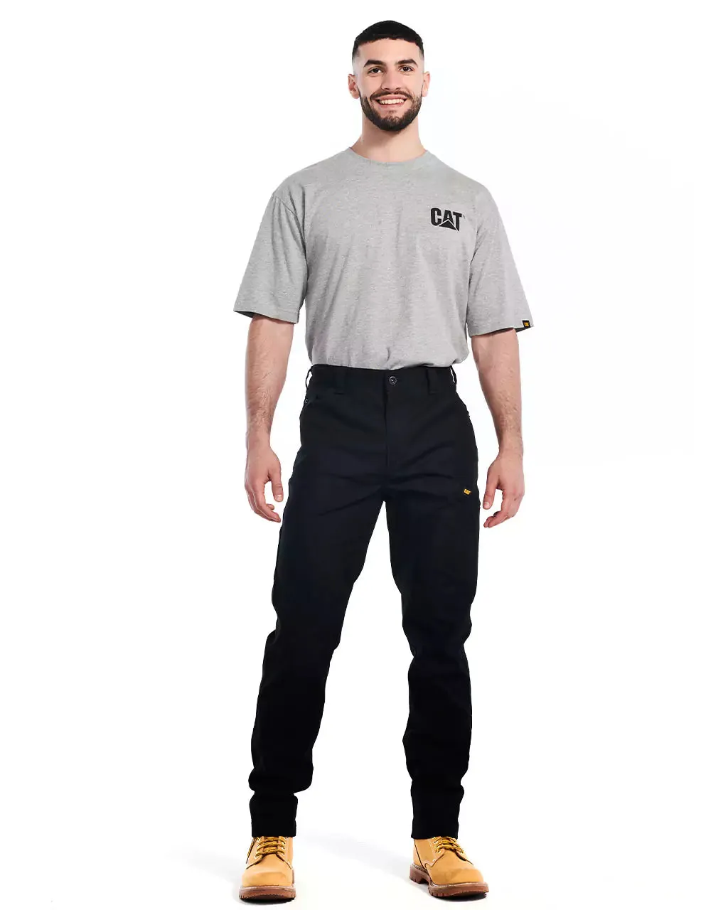 Men's Stretch Canvas Utility Work Pants - Slim Fit