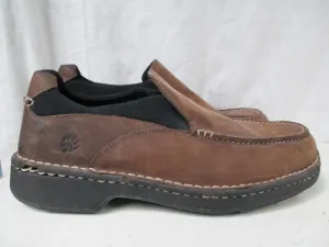 Mens WOLVERINE DURASHOCKS NATHAN Leather Walking Shoes Mocs BROWN 11.5