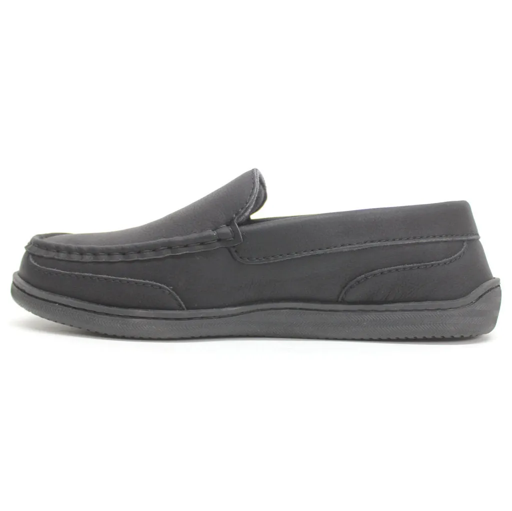 My Slippers 74458-04 Men's Leather Moccasins Black Size - UK 8