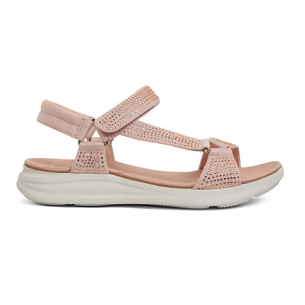 Naples Sandal in Blush Diamante