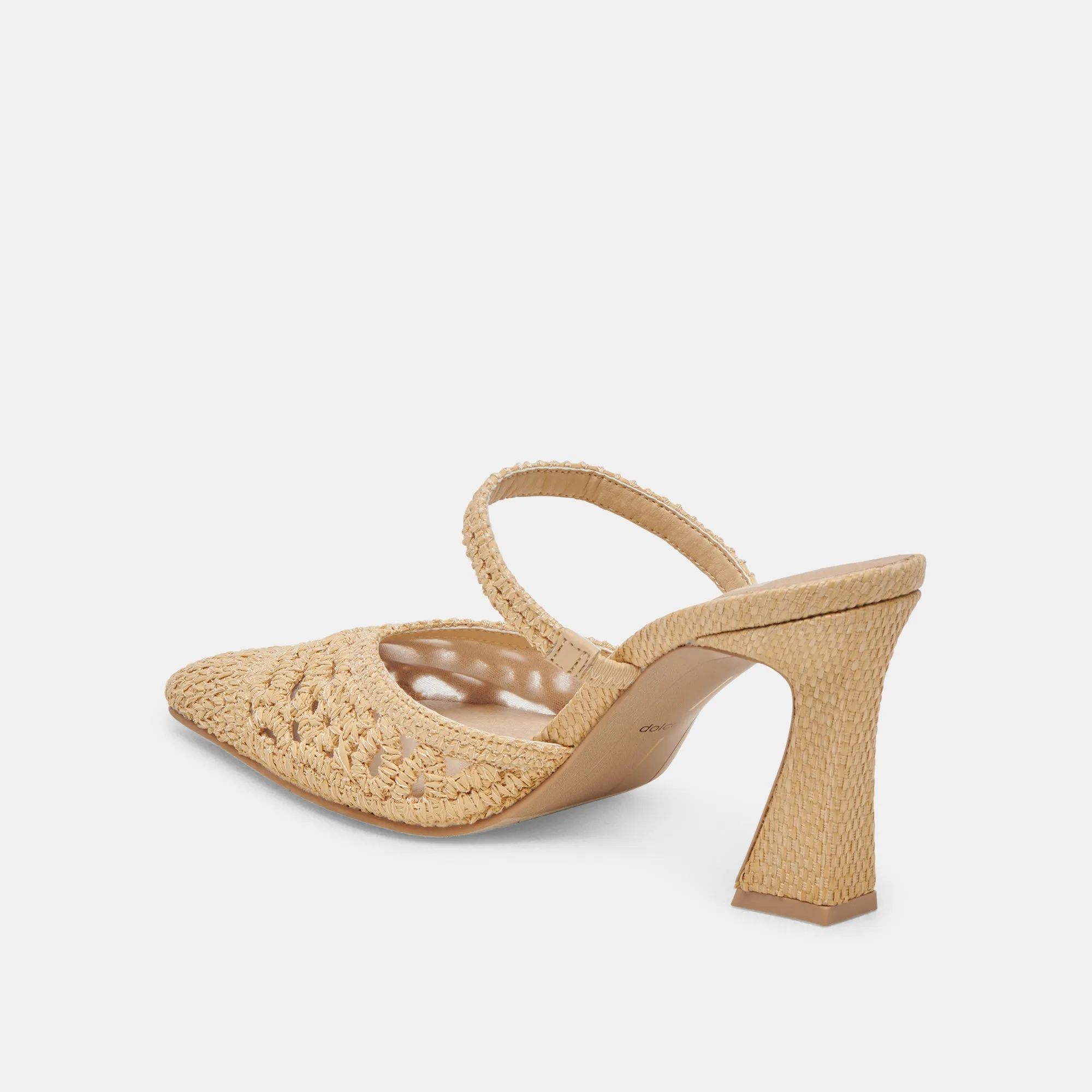 NASSAU HEELS NATURAL RAFFIA