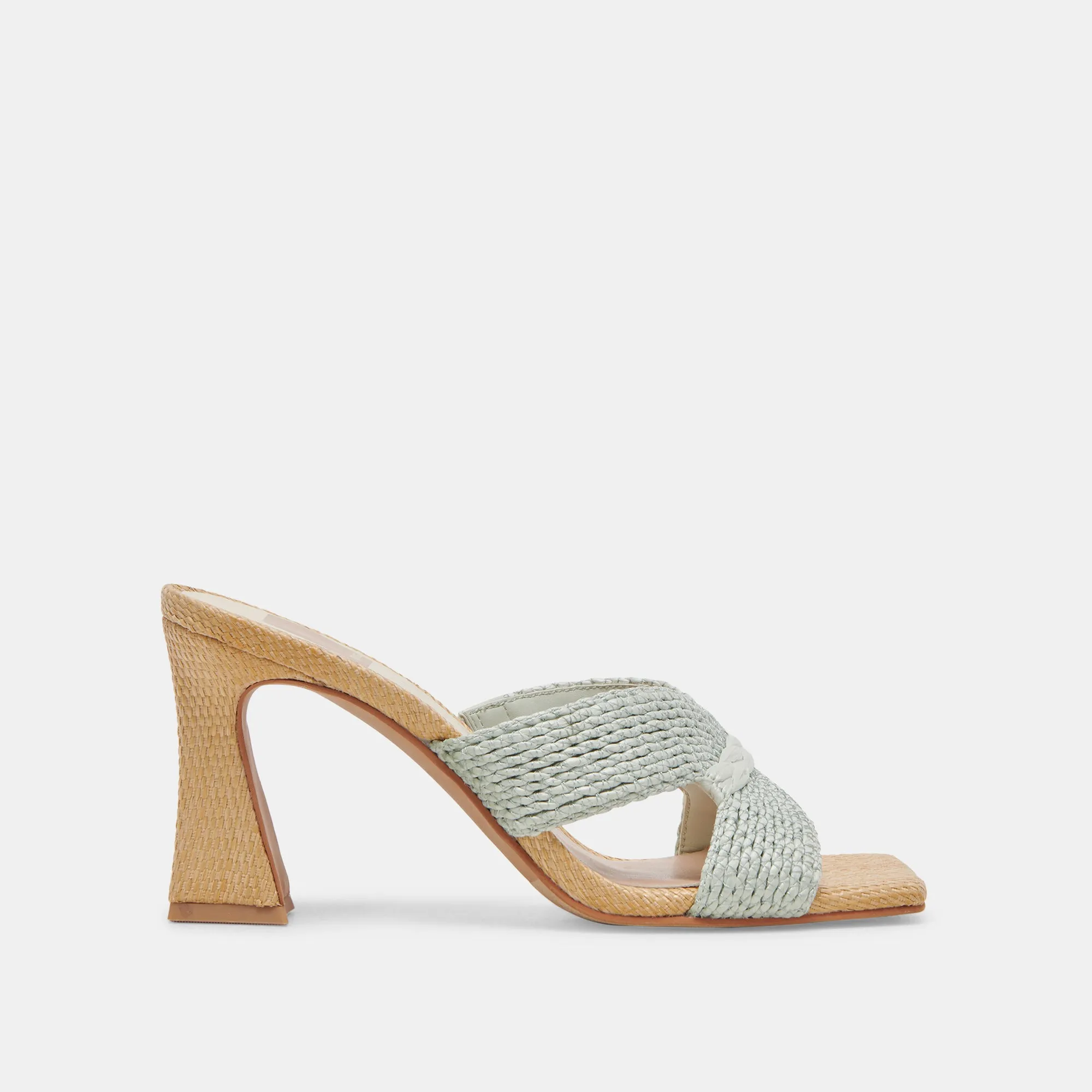 NITRO WIDE HEELS MINT RAFFIA