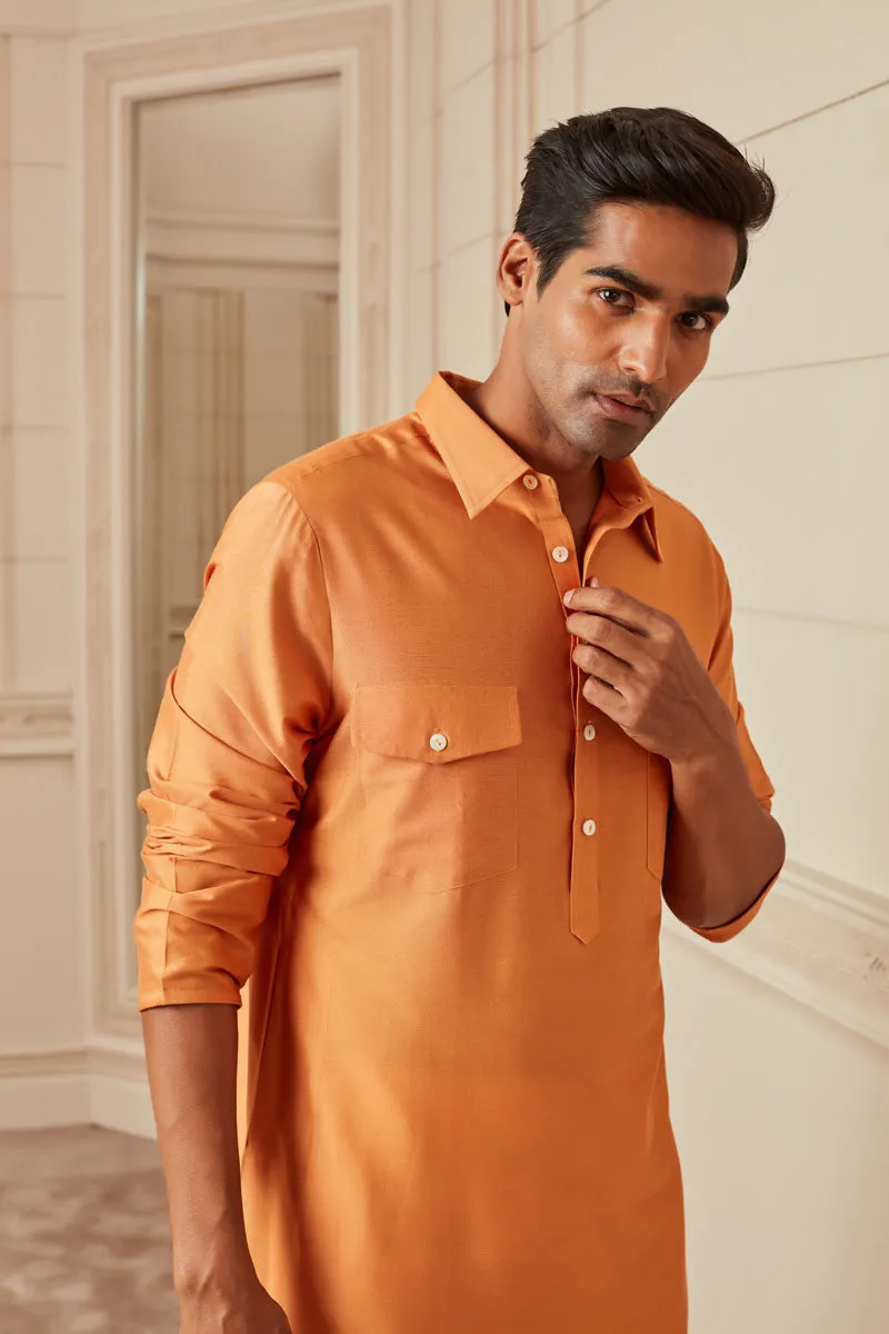 Orange Basic Kurta