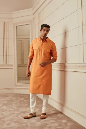 Orange Basic Kurta