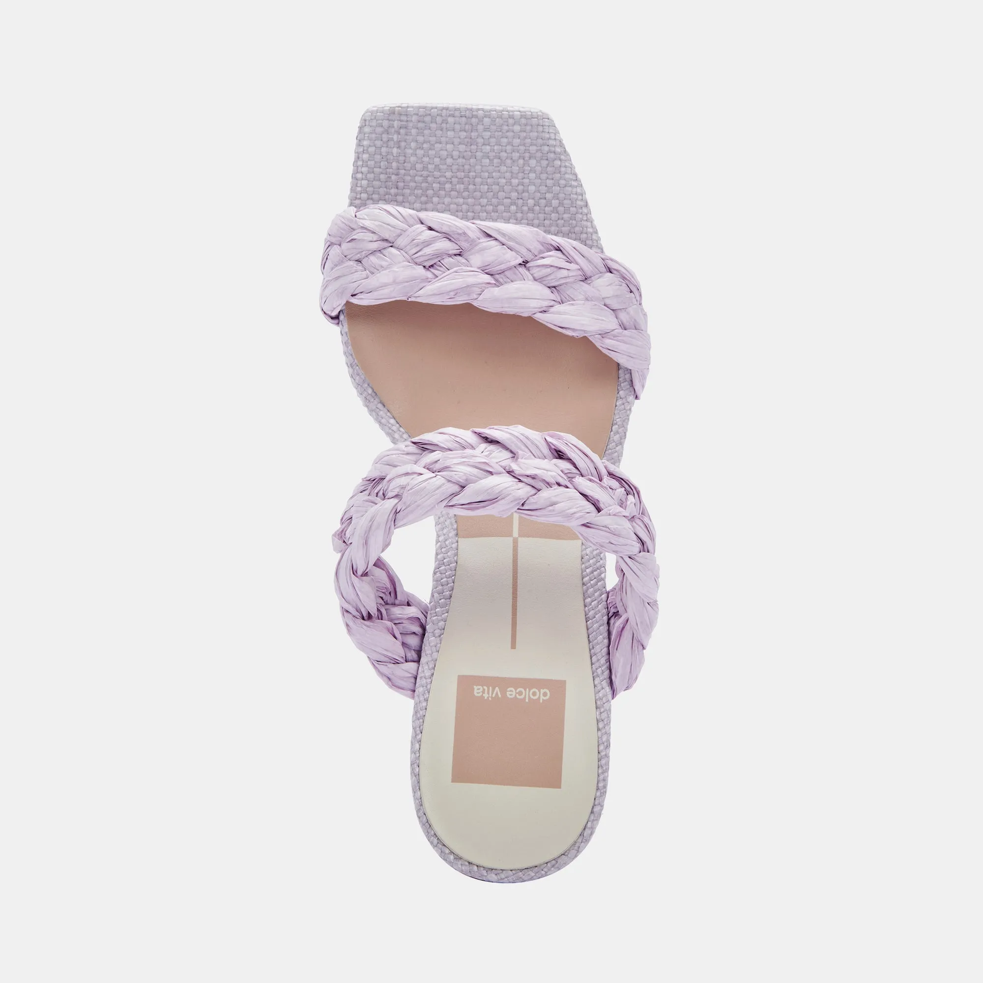 PAILY RAFFIA HEELS LILAC RAFFIA