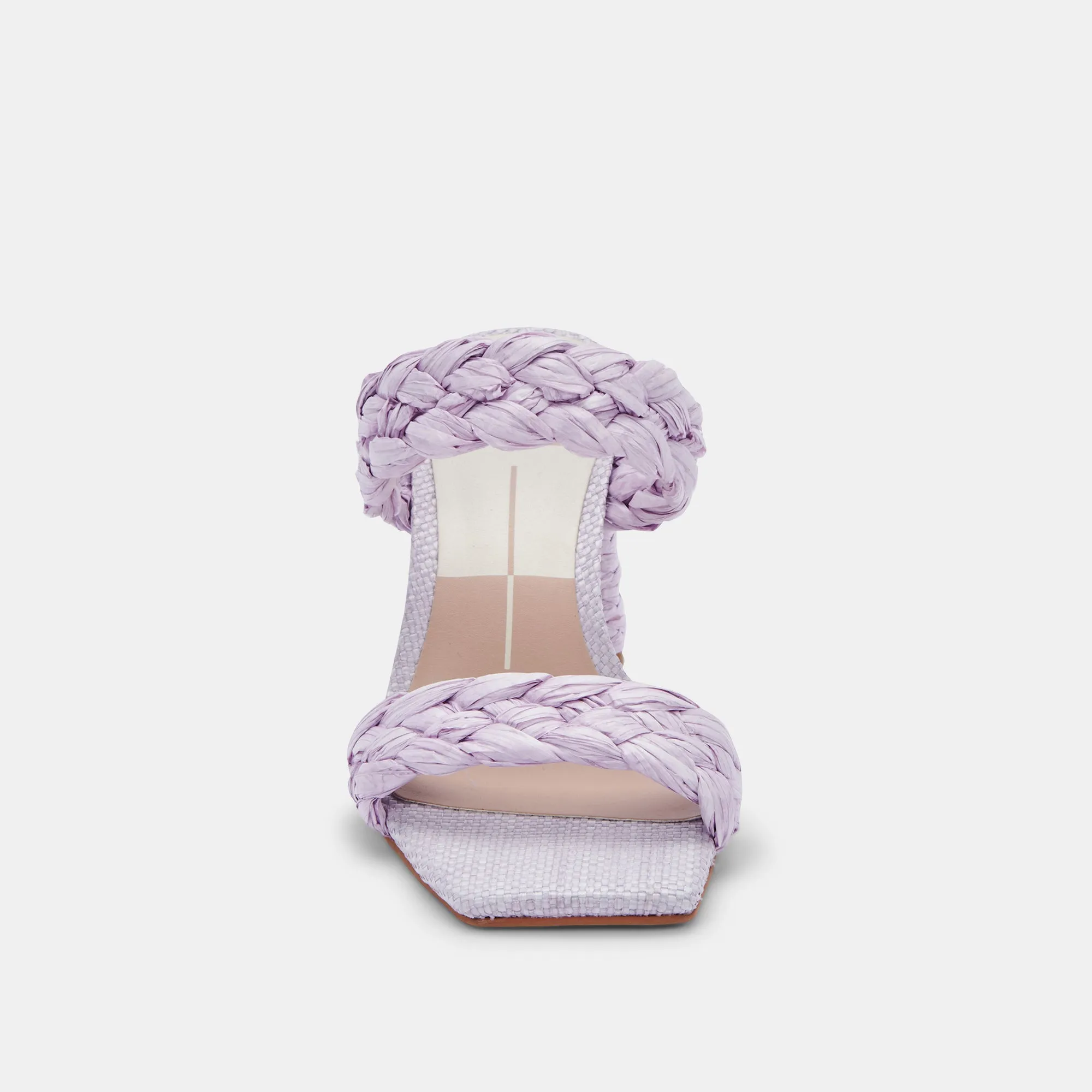 PAILY RAFFIA HEELS LILAC RAFFIA