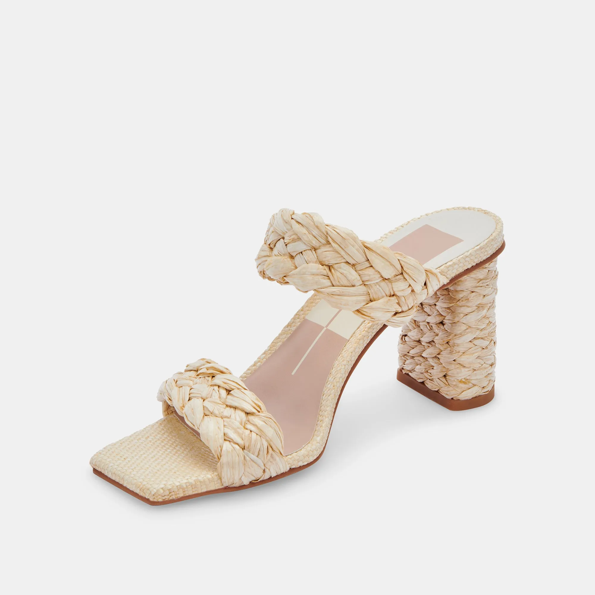 PAILY RAFFIA HEELS VANILLA RAFFIA