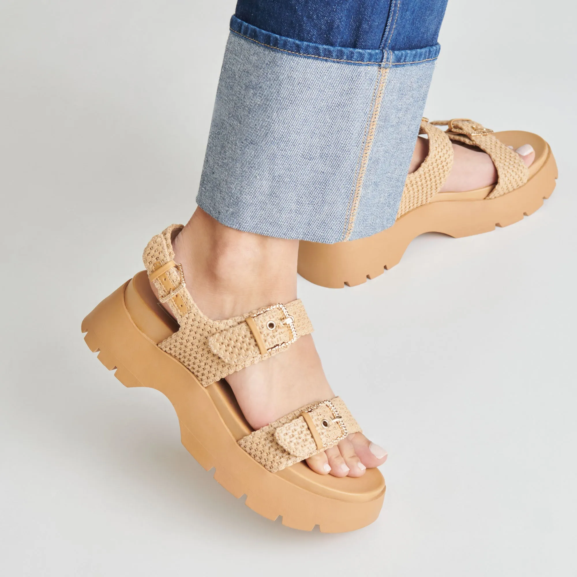 PALDA SANDALS NATURAL RAFFIA