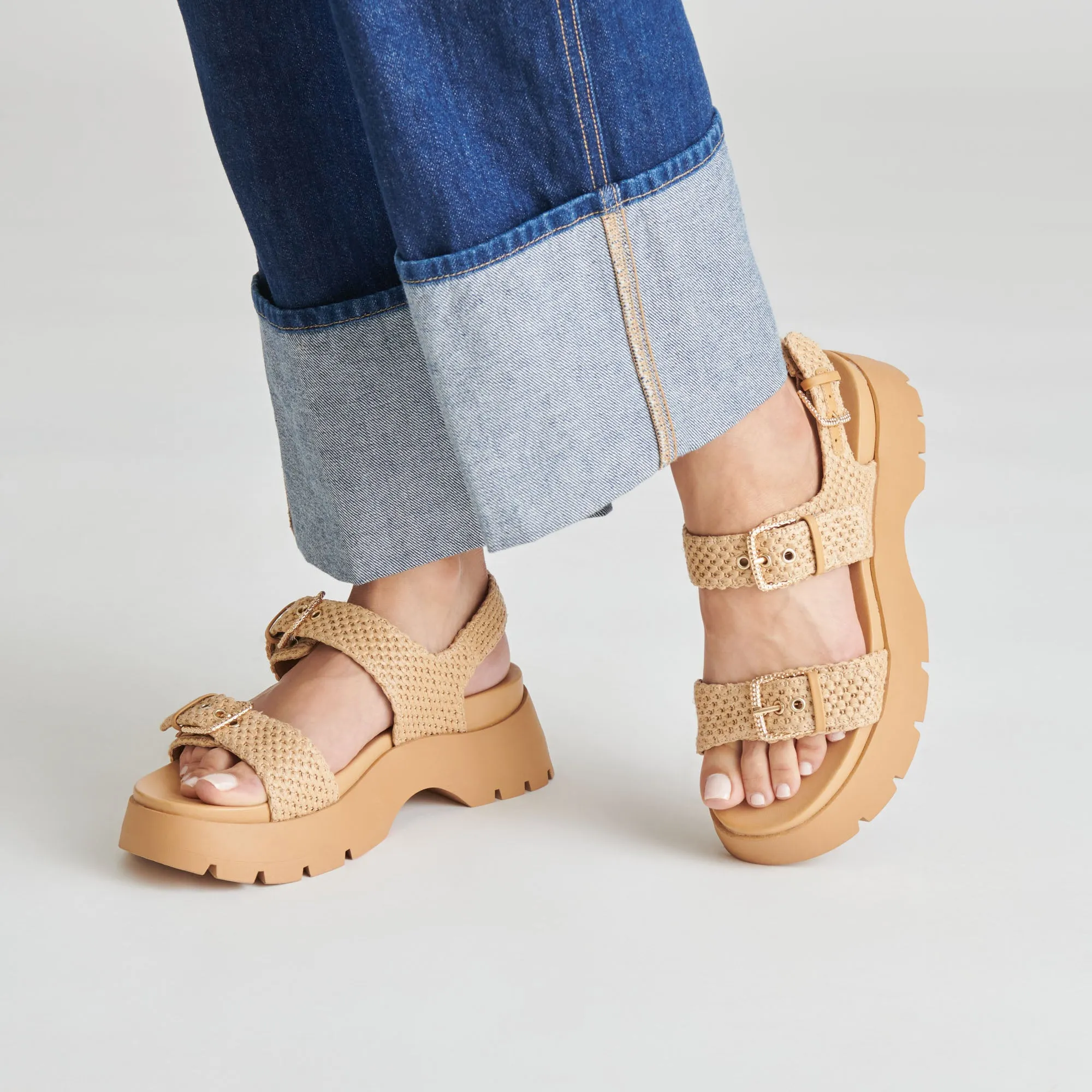 PALDA SANDALS NATURAL RAFFIA