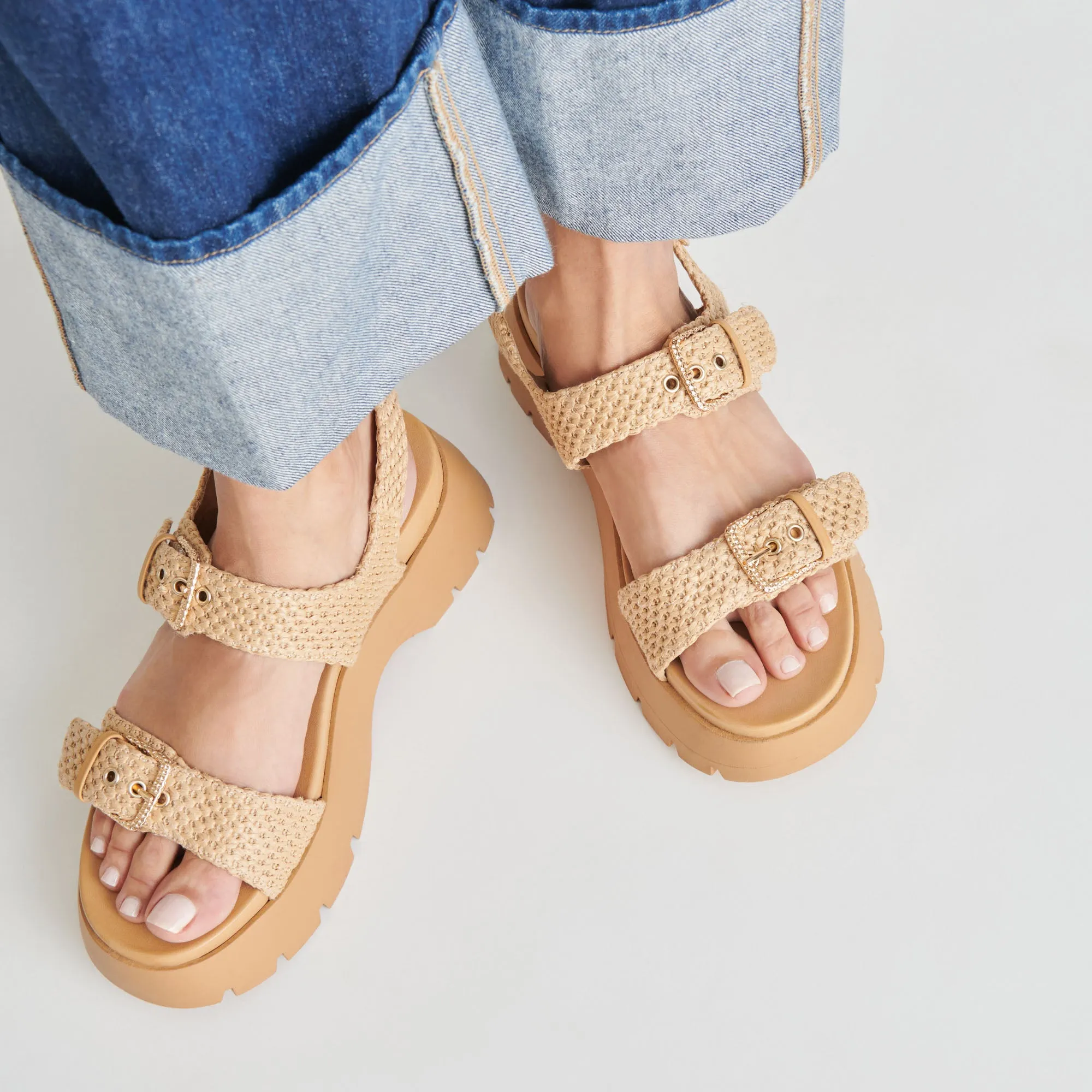 PALDA SANDALS NATURAL RAFFIA