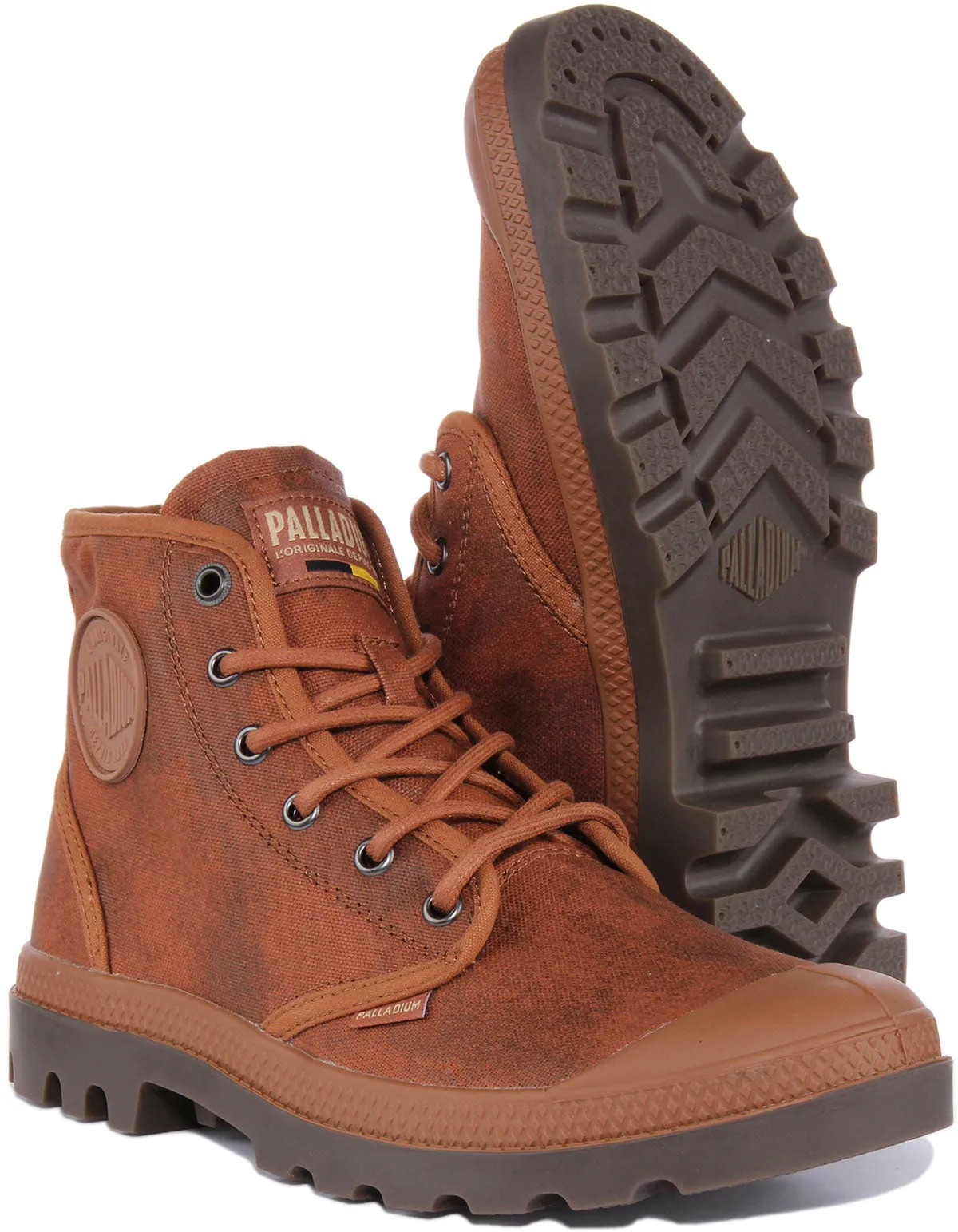 Palladium Pampa Hi Wax In Rust