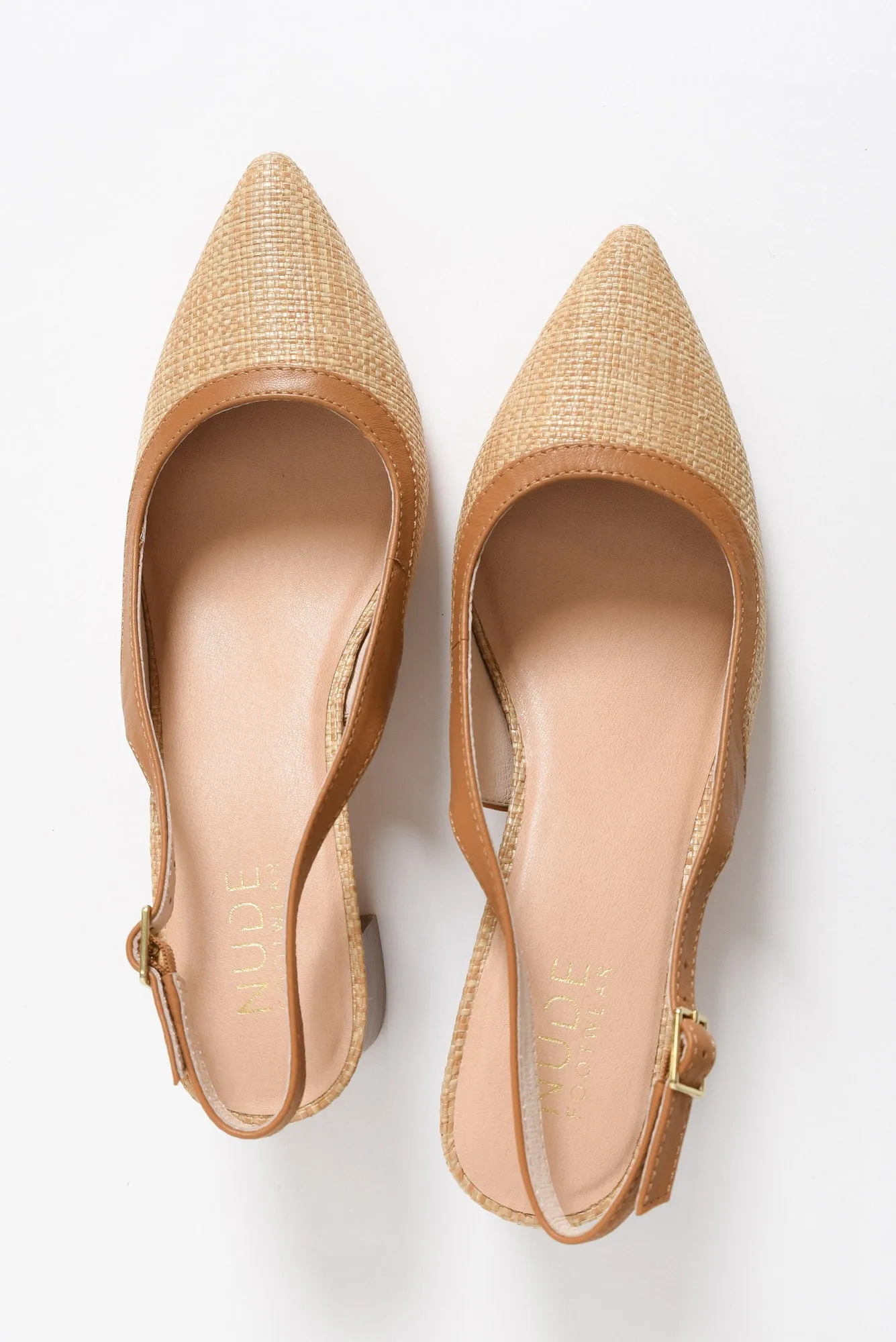 Patricia Tan Contrast Leather Slingback Heel