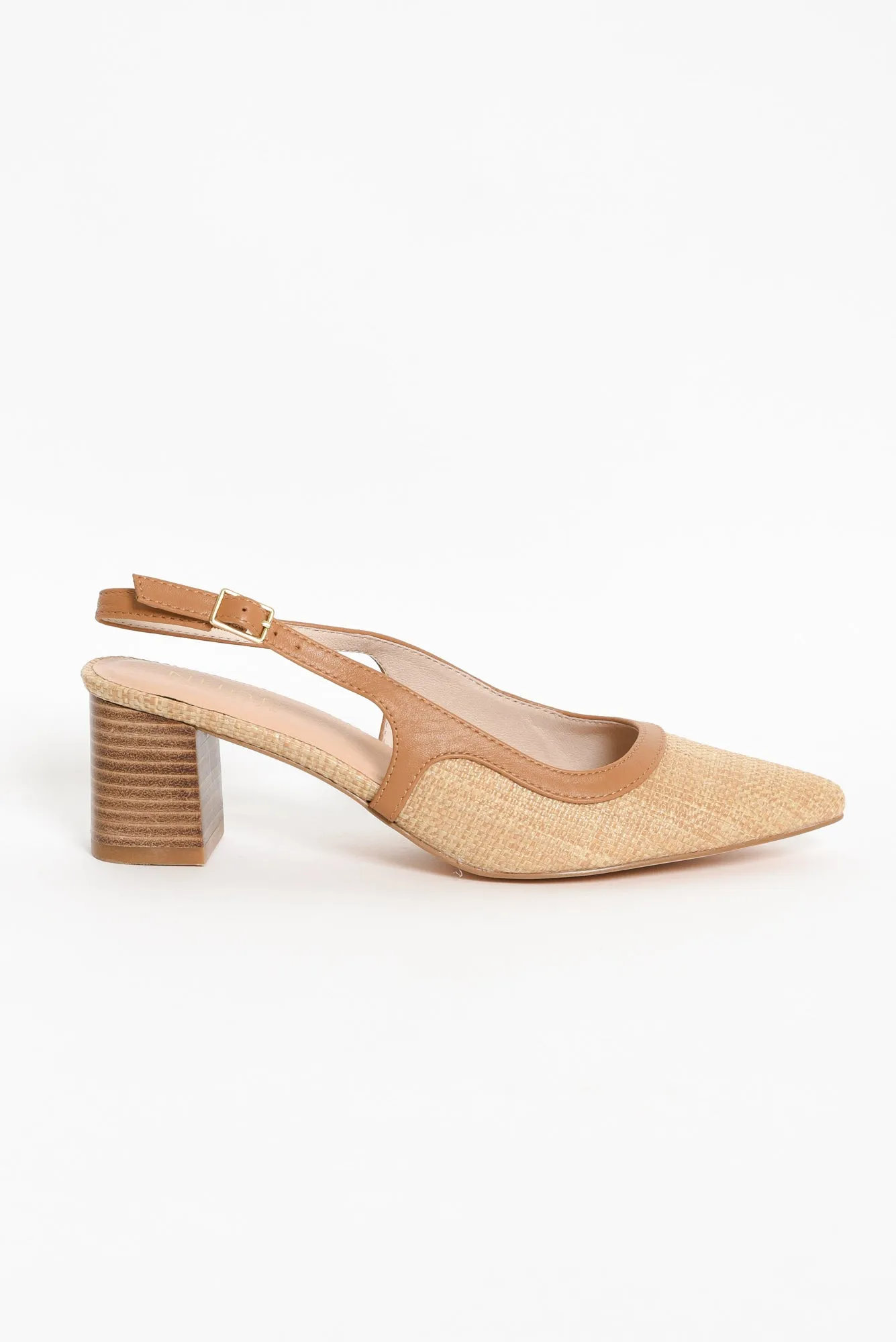 Patricia Tan Contrast Leather Slingback Heel