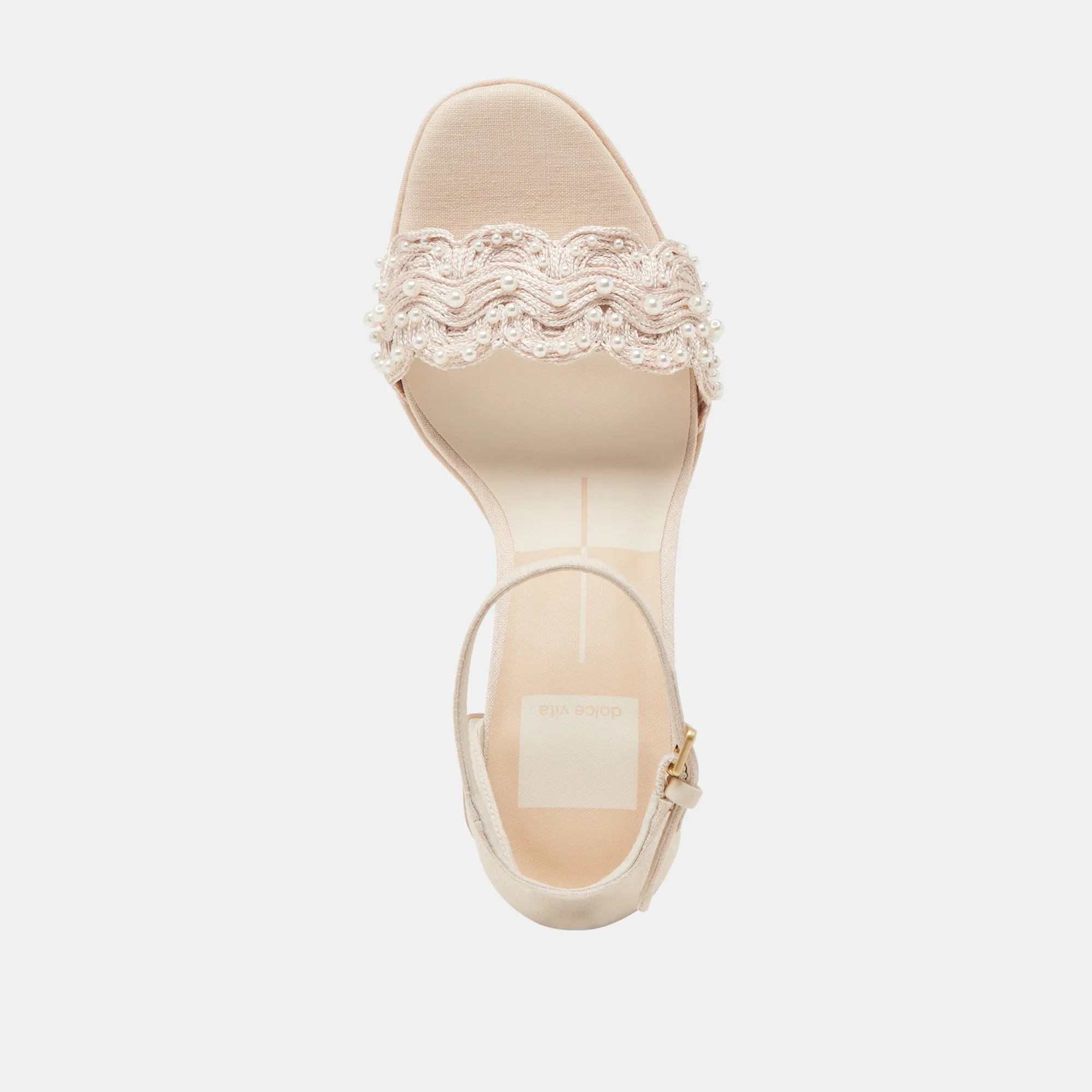 PELTIN PEARL HEELS VANILLA WOVEN RAFFIA